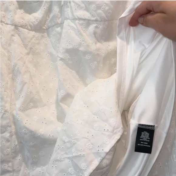 NWT Torrid Size 2 White Eyelet Mini Babydoll Dress - Picture 5 of 8